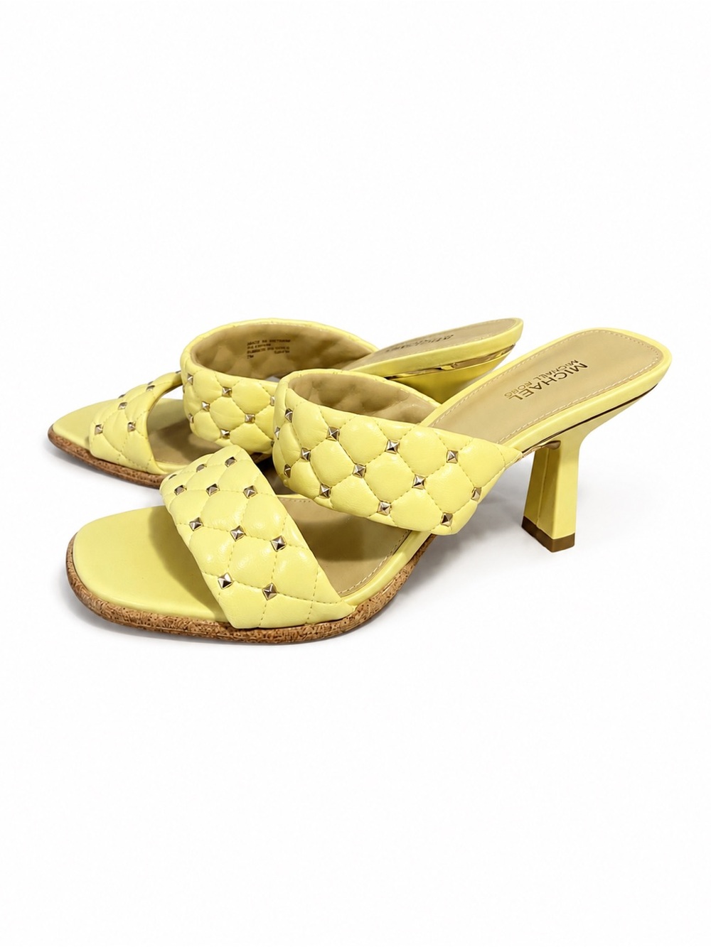 Michael Kors Quilted Studded Herl Mule Sandal Size 7